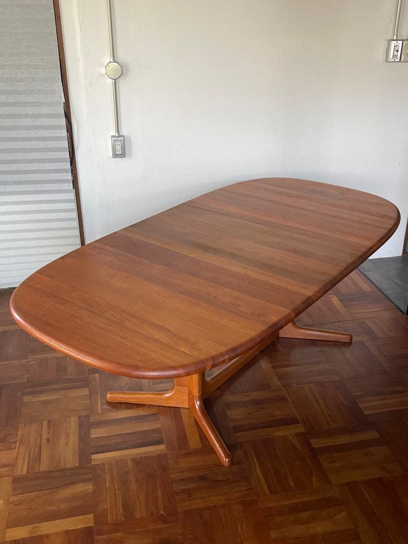 北欧 デンマークヴィンテージ チーク エクステンション ダイニング テーブル