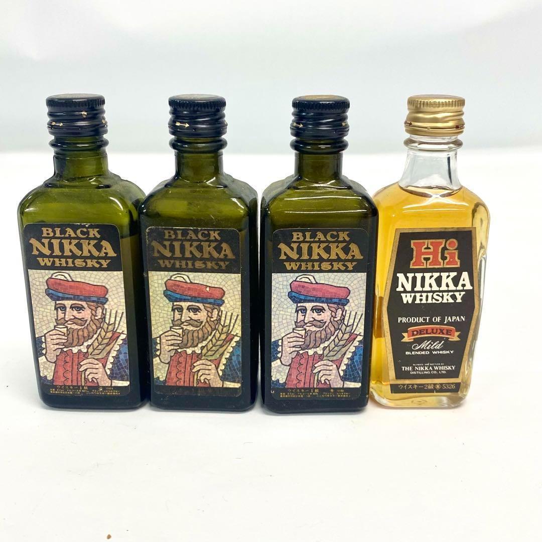 4本 未開栓 古酒 ニッカ ウィスキー 旧ラベル ブラックニッカ