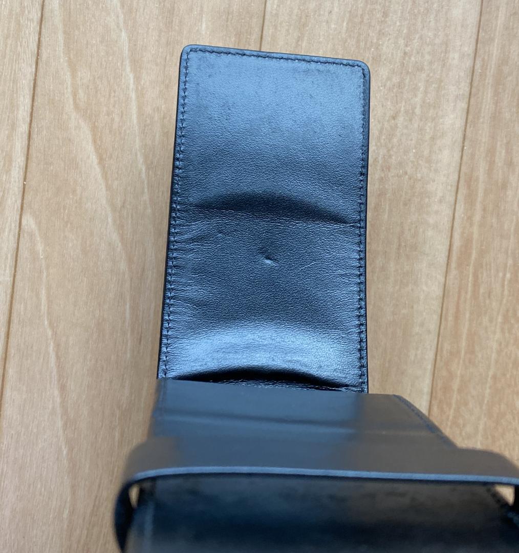 モンブラン Montblanc ブラック　レザー 本革　ペンケース ３本用３本差