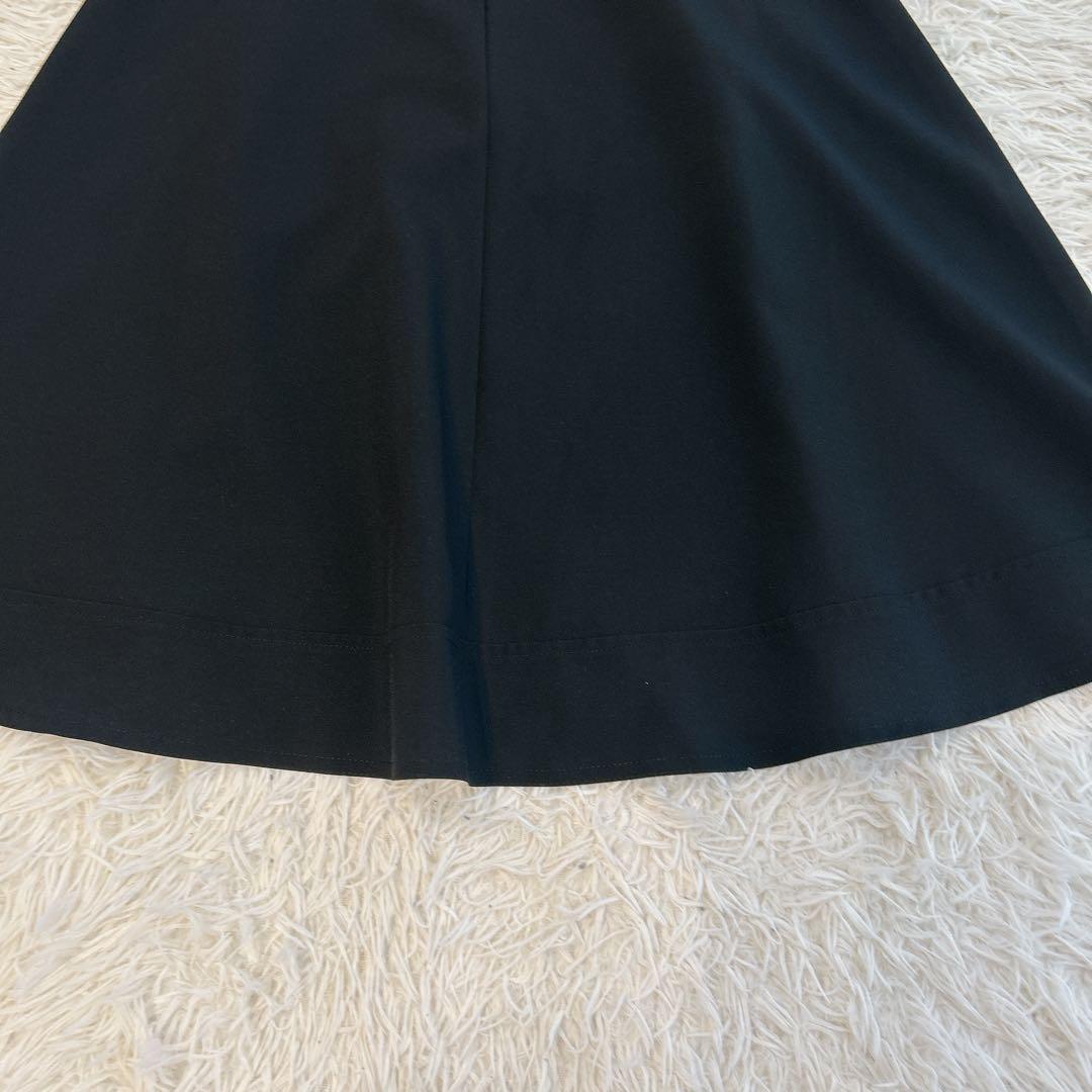 2023年モデル★エムズグレイシー　フレアスカート　パール　リボン　黒　40