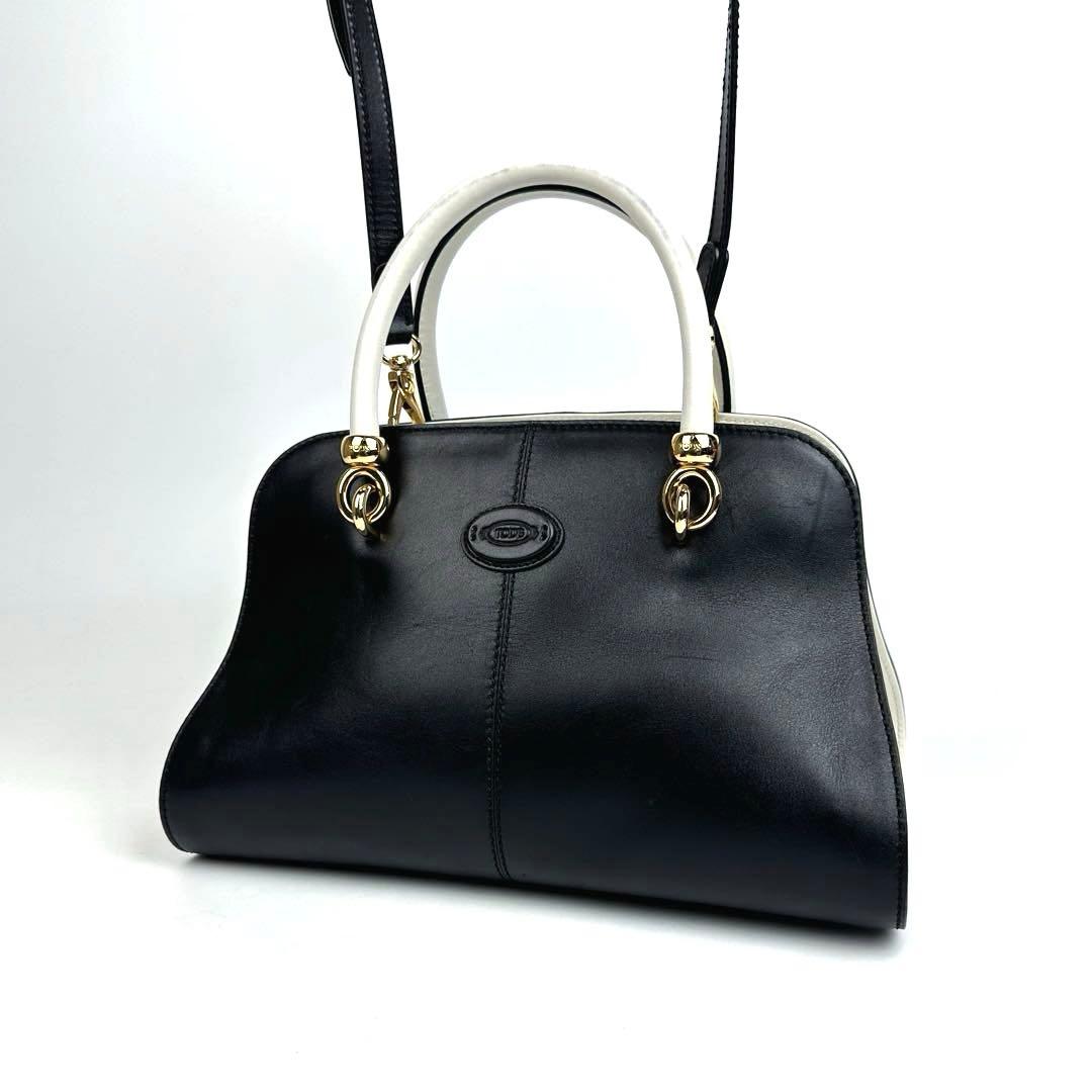 美品■トッズ セラ ハンドバッグ 2way 斜め掛け カーフレザー ゴールド金具