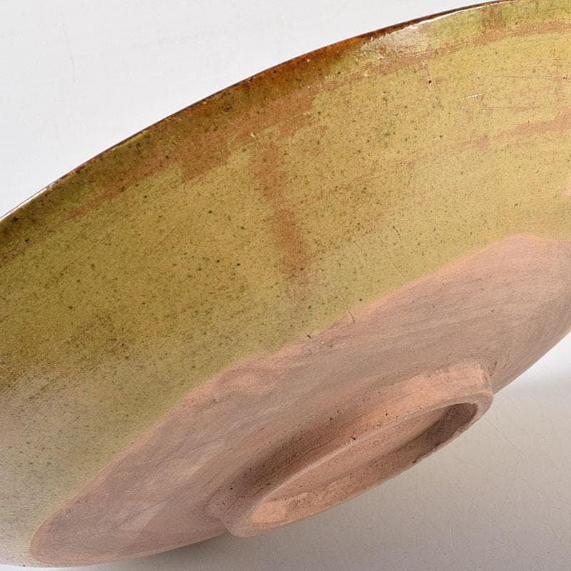 中国 唐三彩 花文 大皿 飾皿 直径約31㎝ V R8014C