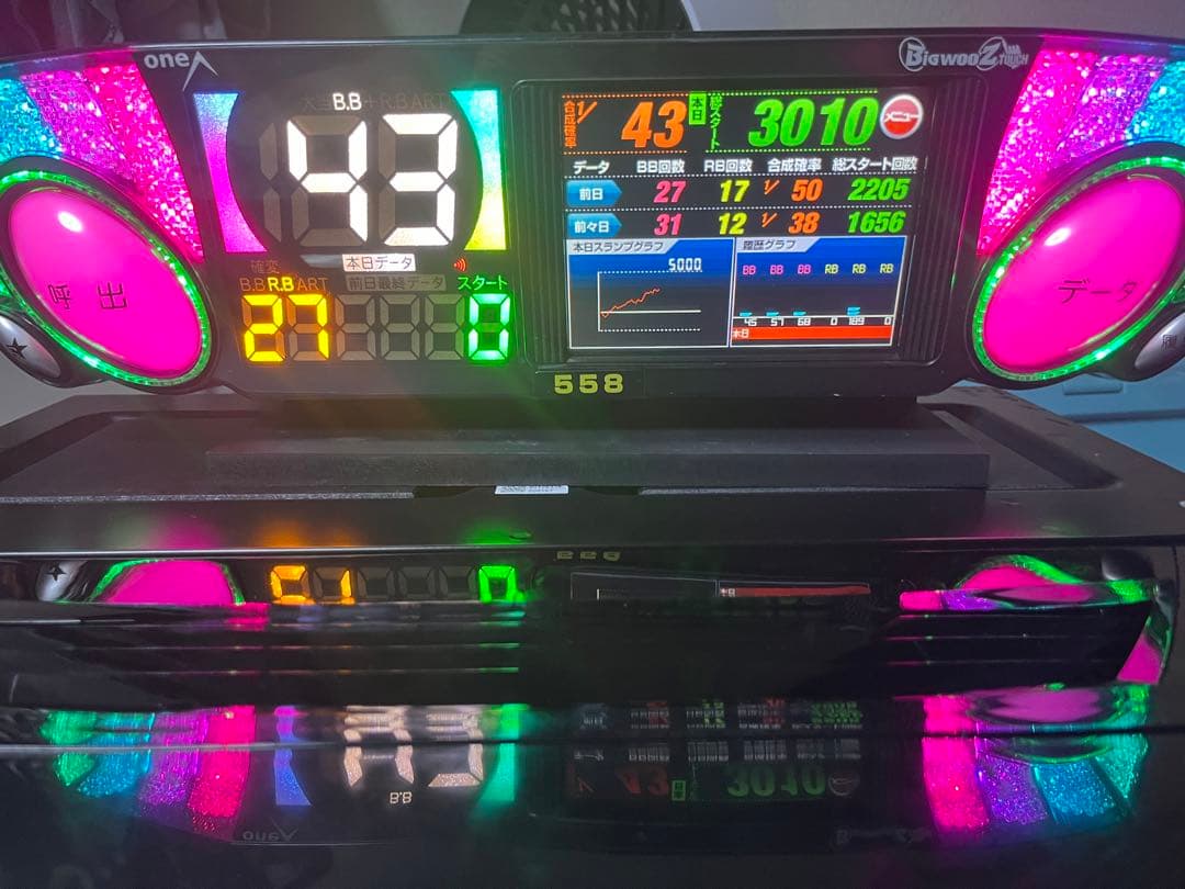 スロットデータカウンター ビッグウォーズタッチ 家庭用電源仕様 台付