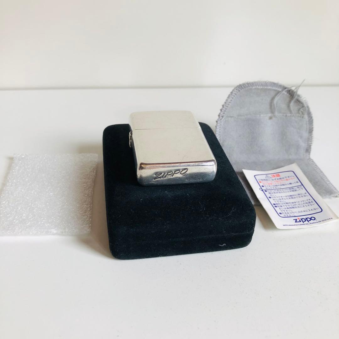 希少使用品スターリングシルバーZIPPOイタリックロゴ1980年代ZIPPO