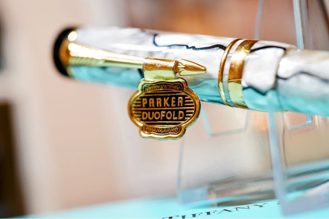 パーカー デュオフォールド ボールペン ティファニー 希少 ローラー