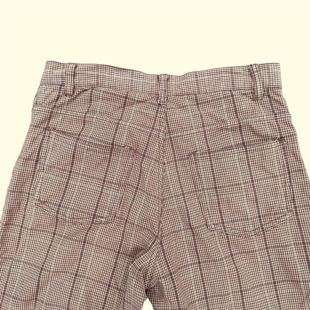 90s OLD STUSSY brown check chino pants
