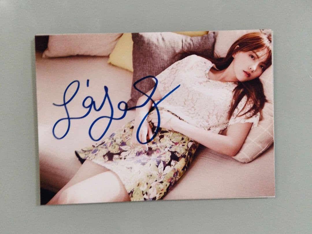 ジヨン直筆サイン入り2Lサイズ写真Kang Ji-young…KARA
