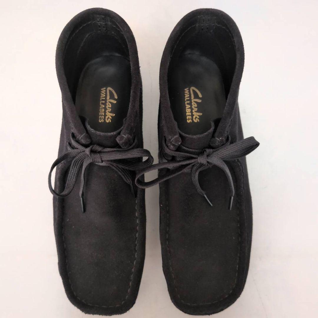 【極美品】Clarks ワラビーブーツ 黒 スエード メンズ 箱付 送料無料