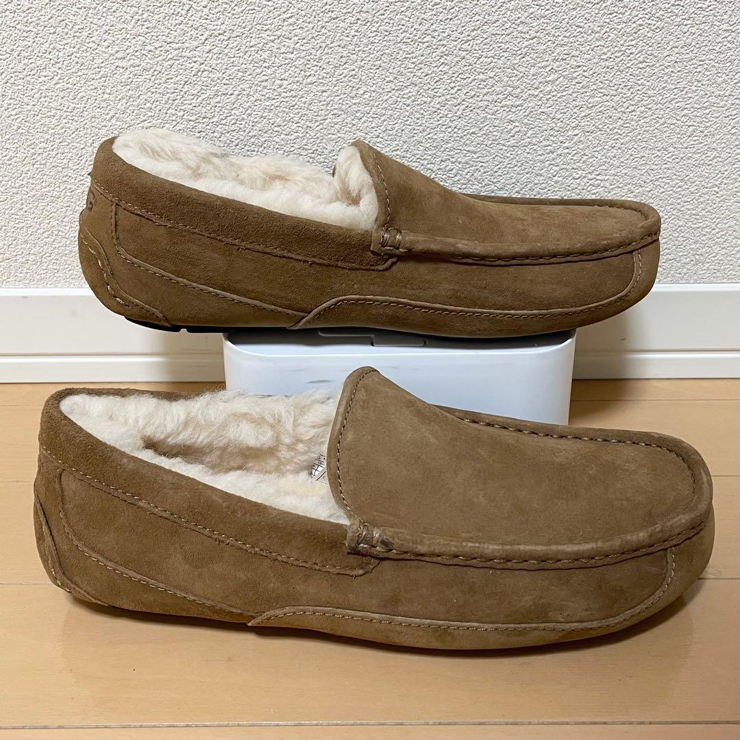 【未使用に近い】UGG アグ モカシン ASCOT ボア ブラウン 5775