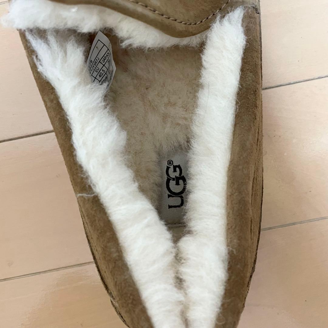 【未使用に近い】UGG アグ モカシン ASCOT ボア ブラウン 5775