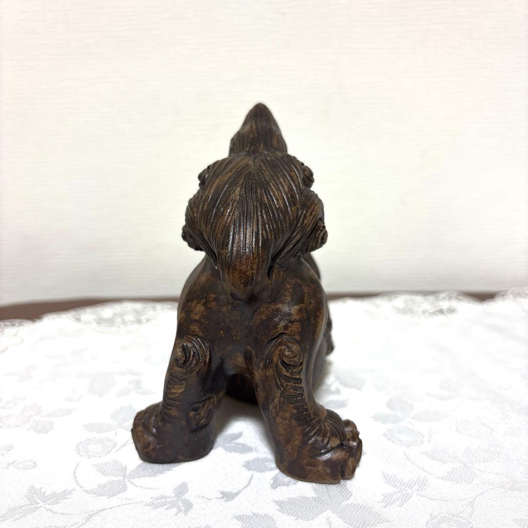 シーサー像 陶器製　在銘