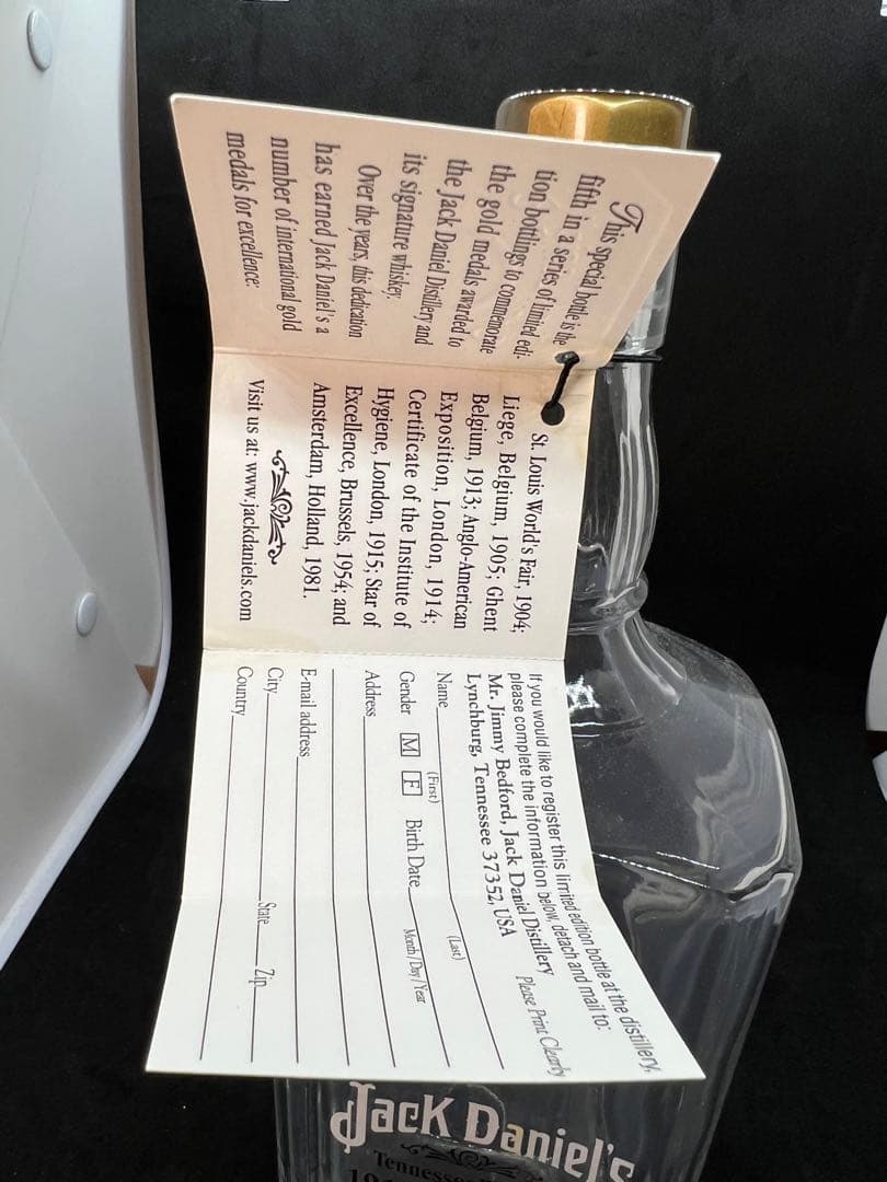 ボトルのみ】JACK DANIEL蒸留所限定の1915金メダル記念ボトル