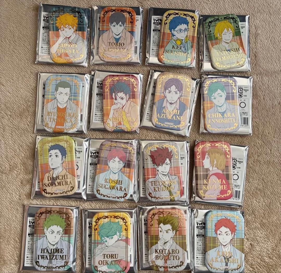 ハイキュー！！スクエア缶バッジ セブンネット カラー第一弾 オフ