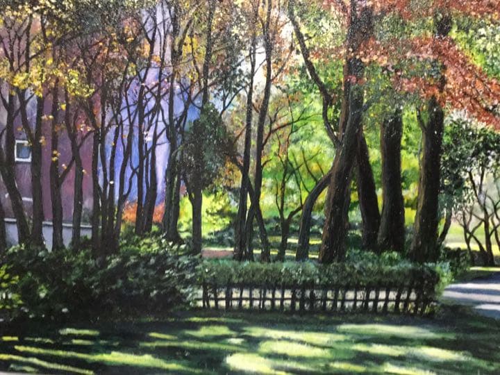 自作画　北海道大学キャンパス　油絵