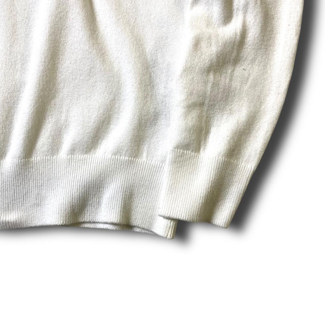 1 パーリーゲイツ 定1.9万 ビッグロゴ タートルネック 長袖 ニット 白