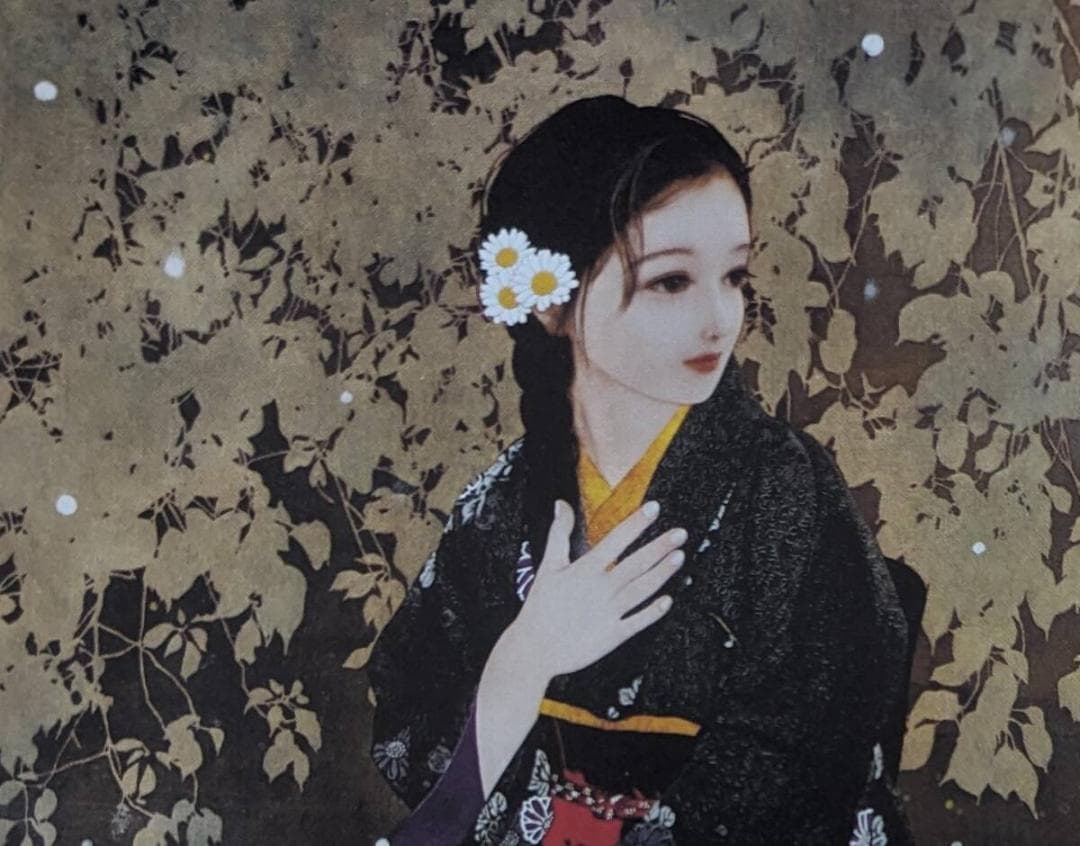 横田美晴　「金雲雀」、厳選、希少画集・額装画、人気作品、新品高級額 額装付