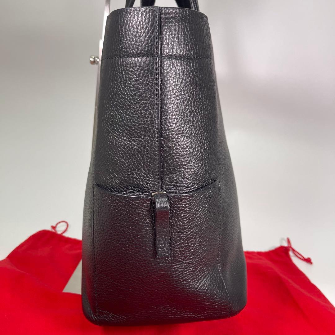 【超美品✨】BALLYバリーメンズビジネスバッグトートレザーBロゴ黒船型A4◯