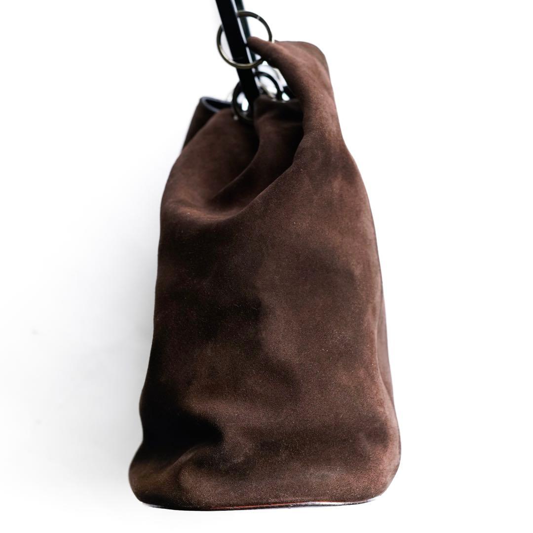 バッグ GUCCI Tom Ford Suede Leather Bucket Bag