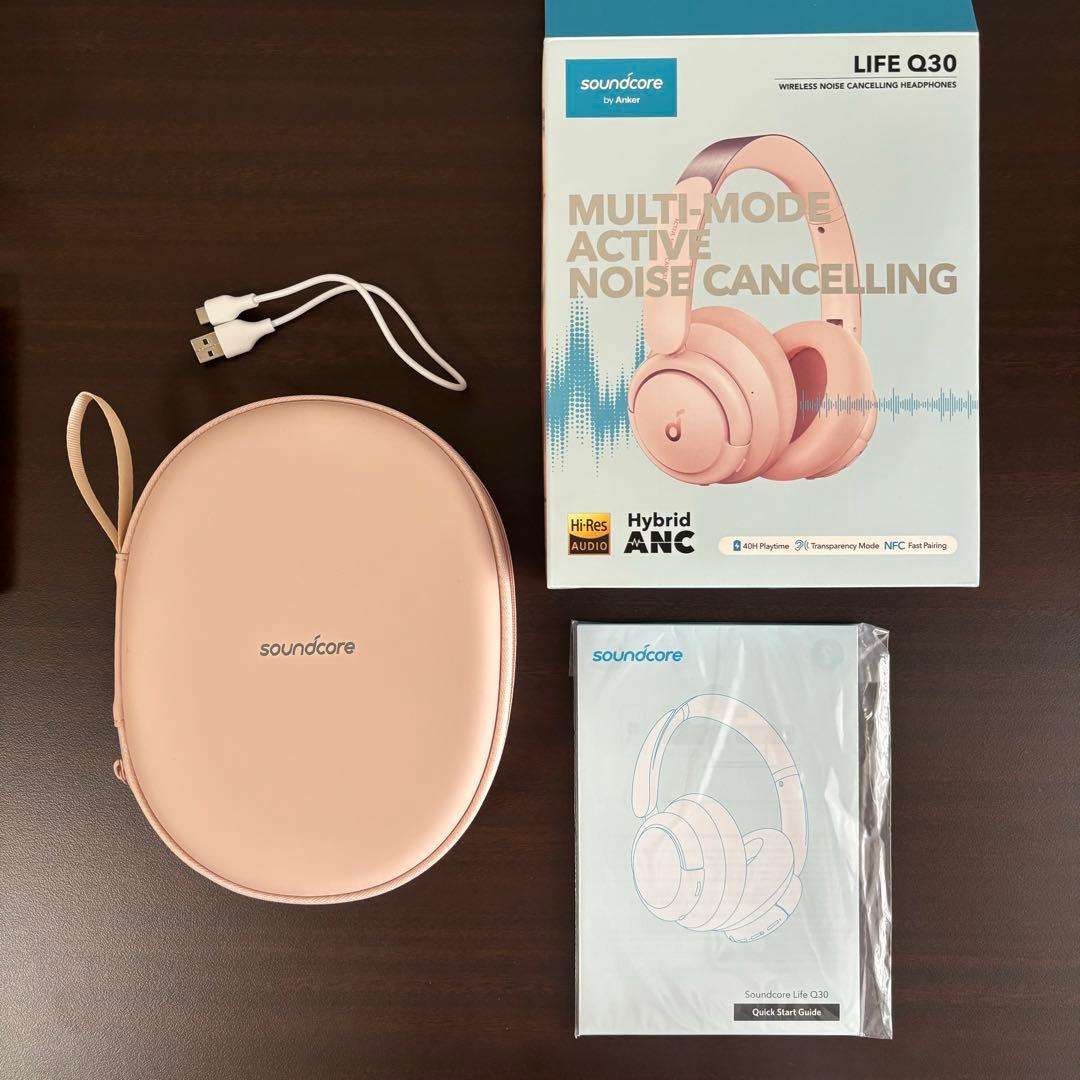 Anker Soundcore Life Q30 ピンク ワイヤレス ヘッドホン - メルカリ