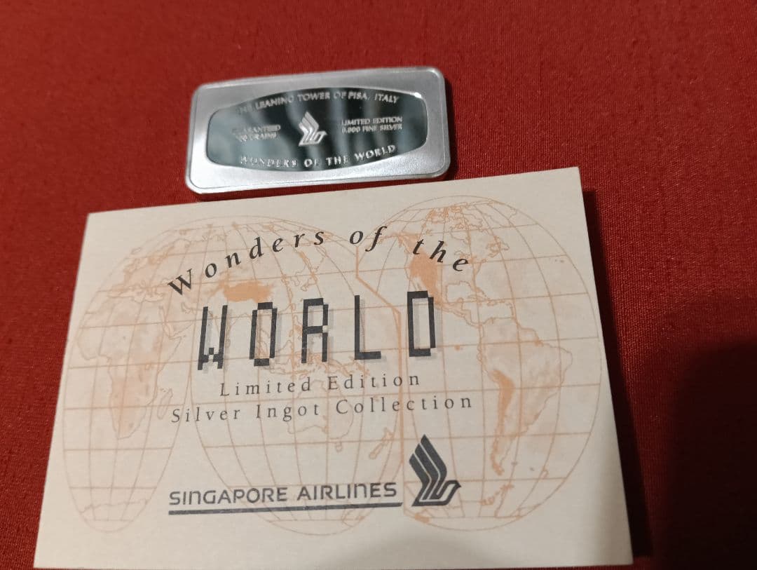 ☆激レア☆『世界の七不思議』SILVERインゴット・ピサの斜塔・品位：.800