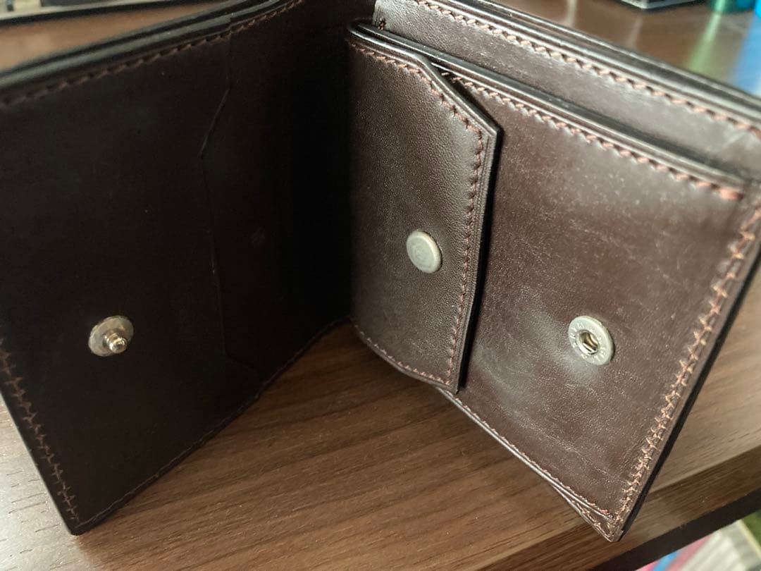 【美品】万双 クロコダイルミニ財布（小銭入付）＋専用クリーム付き