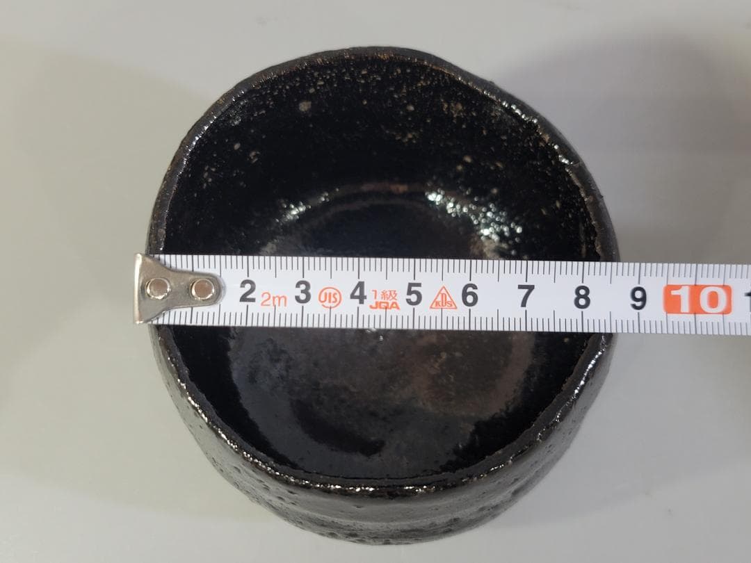 茶道具 黒楽茶碗 美品 楽茶碗 抹茶碗 DT766 黒楽 富士に数