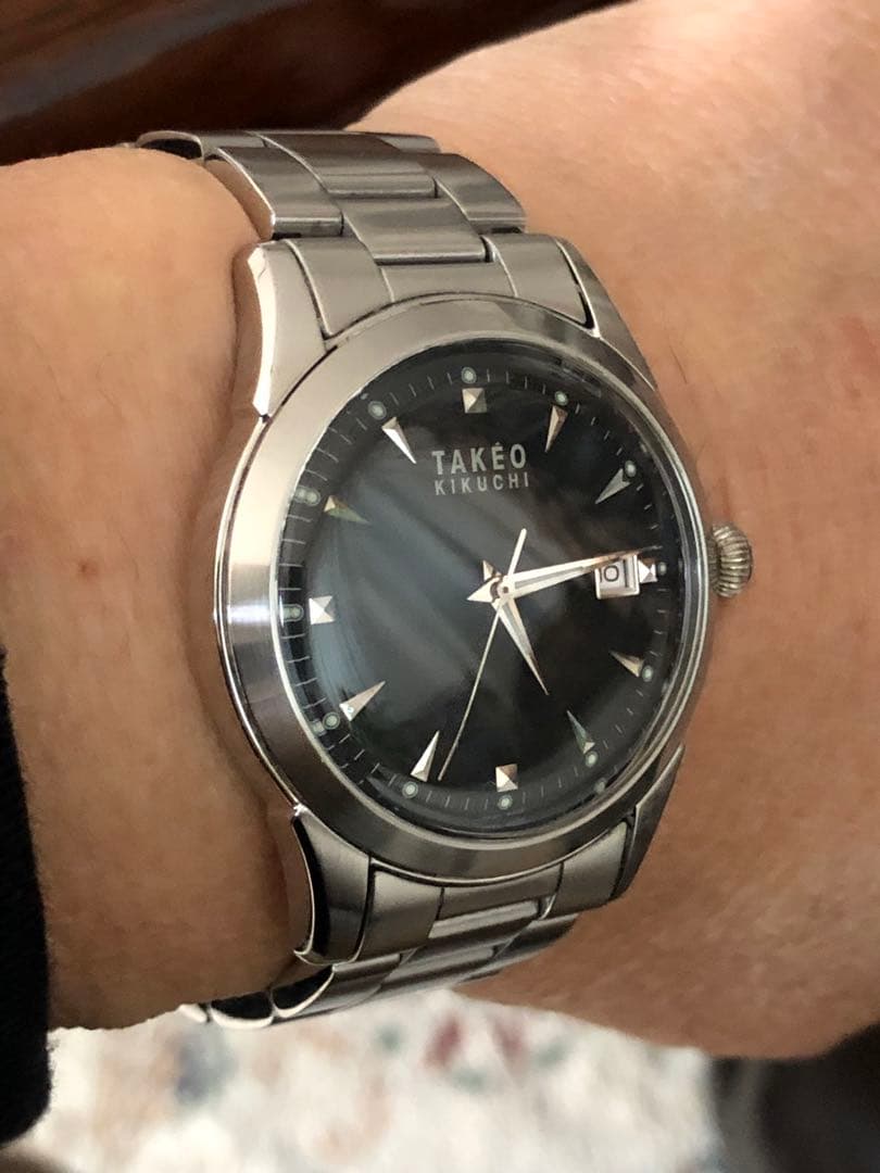 6月電池交換済！『美品』クラシックデザイン　上品な質感タケオキクチ　女性の方にも