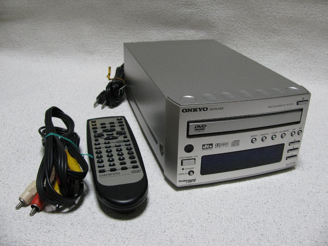 動作品ONKYO　オンキョー DVD/CDプレーヤー DV-S155 リモコン付 完動良品 ONKYO DV-S155 CD/DVDプレーヤー リモコン付 CD/DVD