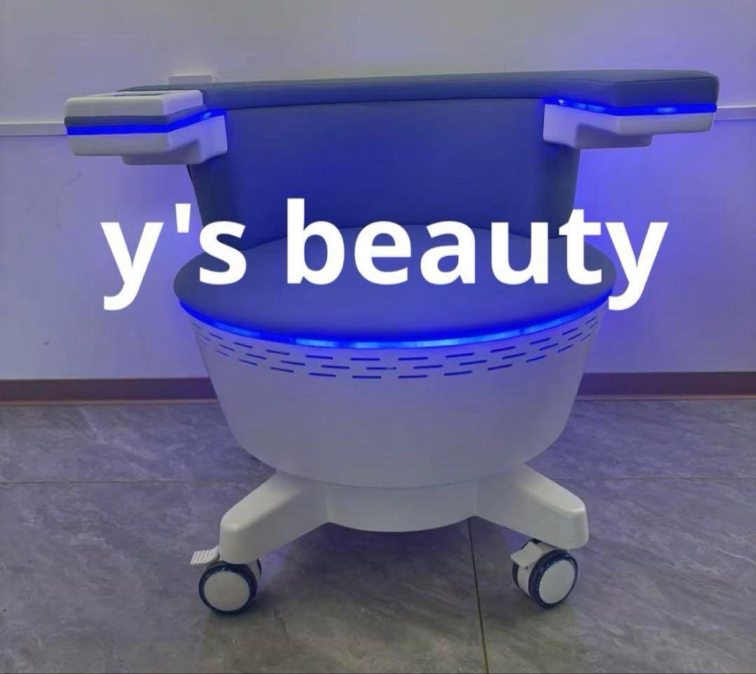 ブルー、水色、骨盤底筋 トレ一ニングチェア EMS 電磁パルス 椅子