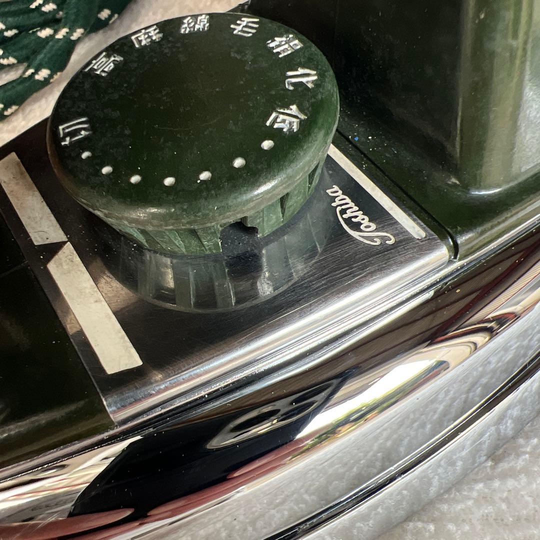 昭和物 CHA-43型アイロン 緑/白 木製ケース付き 昭和物 CHA-43型