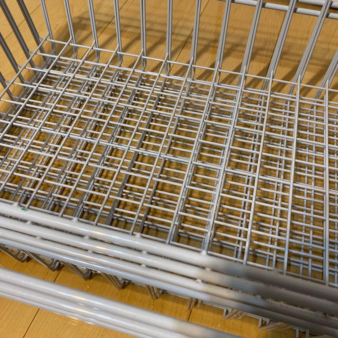 無印良品　シルバー ランドリーラック 追加カゴ　バスケット　84cm 4個セット