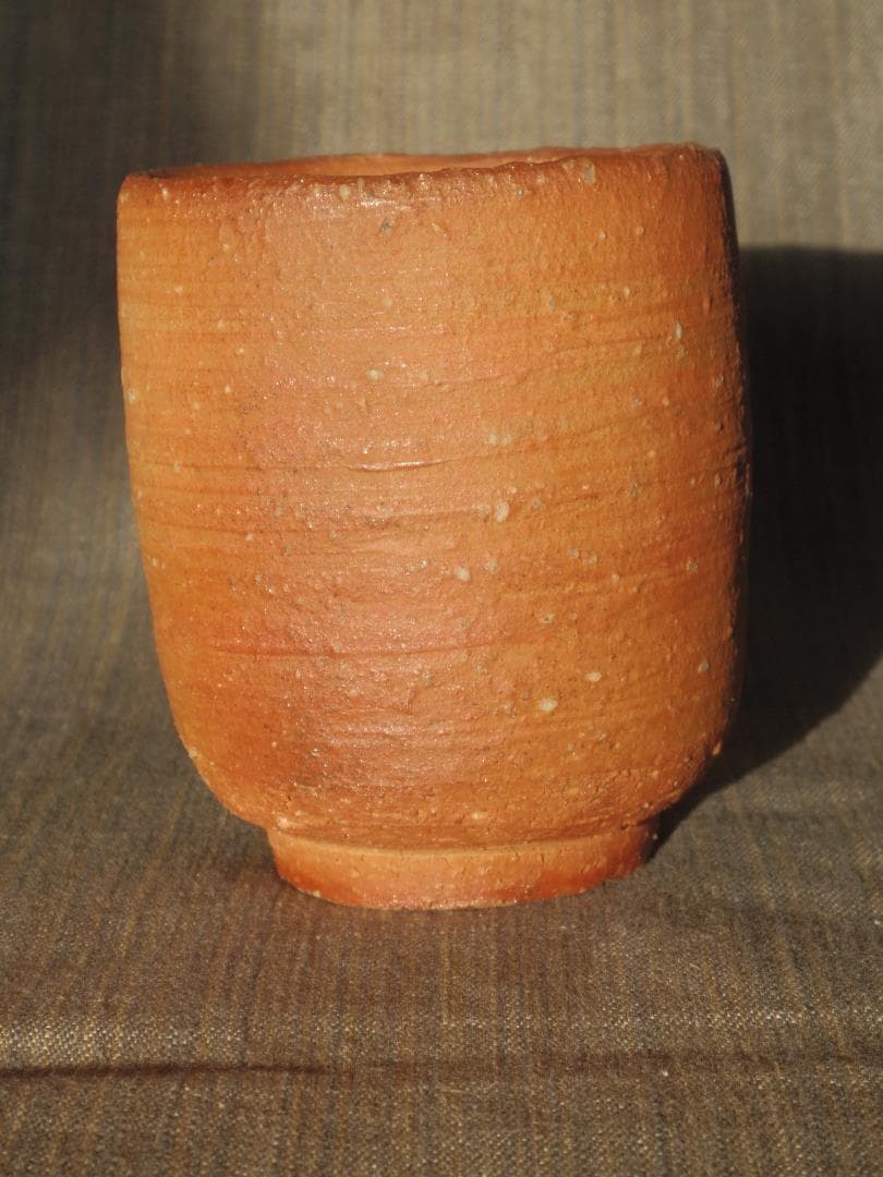 希少作★辻清明《師：板谷波山，富本憲吉》★信楽湯呑★共箱・布