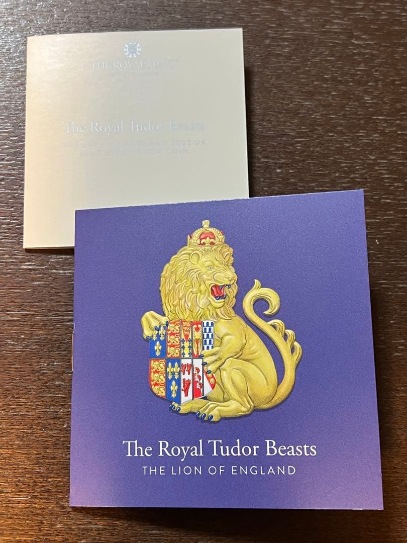 チューダービースト イングランドのライオン ２オンス銀貨 プルーフ