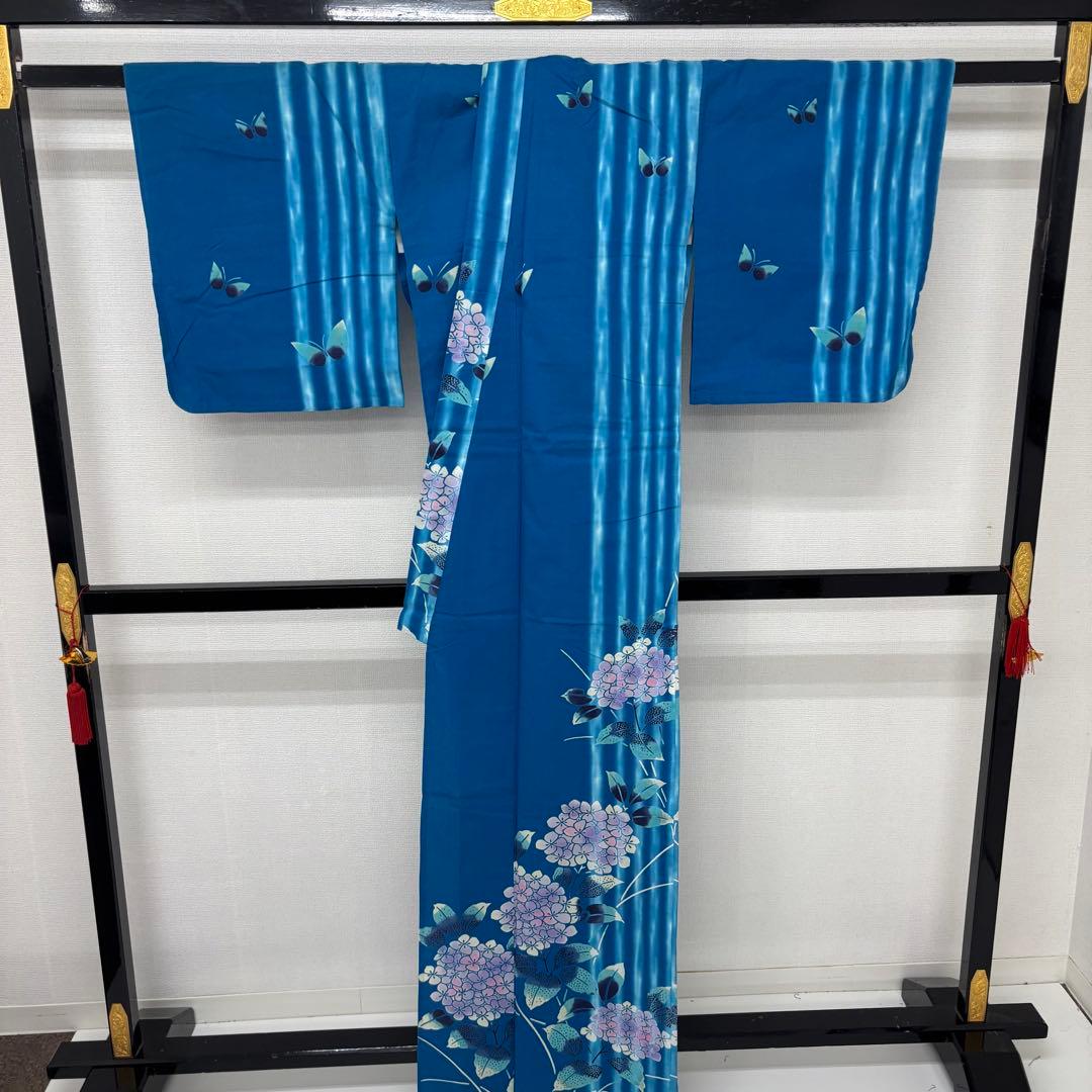 m*i様 AK-7968 夏浴衣 浴衣 裄66.5 注染 コーマ地 紫陽花 盛夏