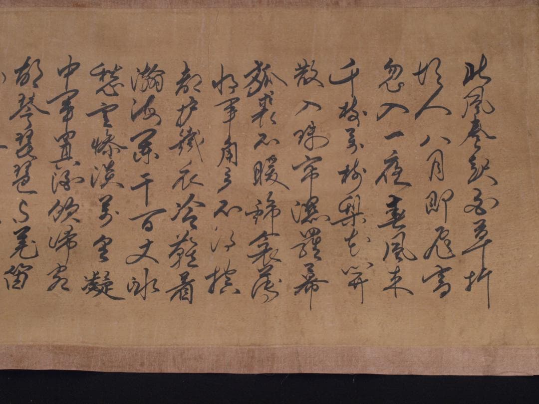 骨董掛け軸】俊鸟登枝 中国清時代 掛け軸 捲り AK197A14-3