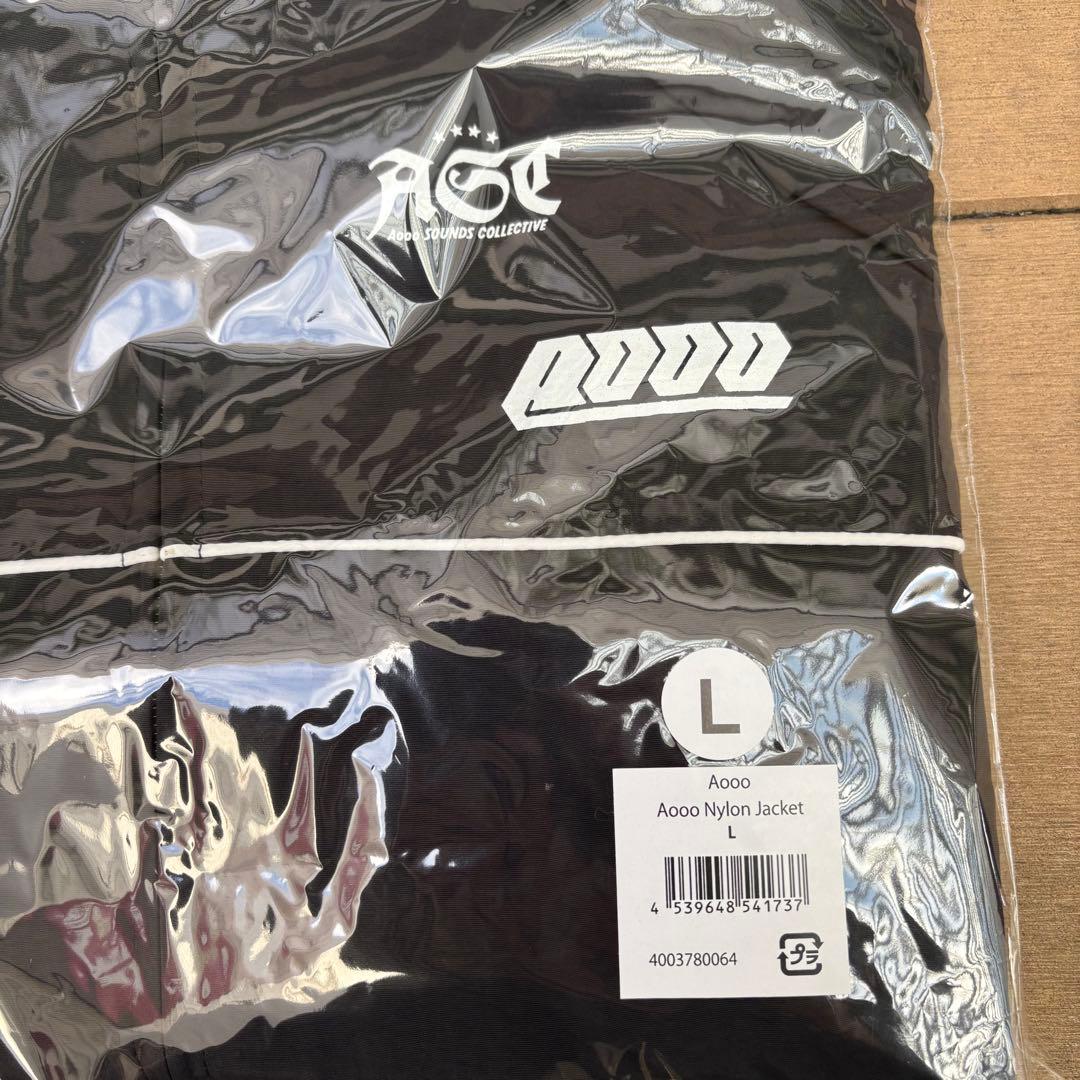 Aooo アウー ジャケット レーシング ジャージ アウター 黒 ナイロン L