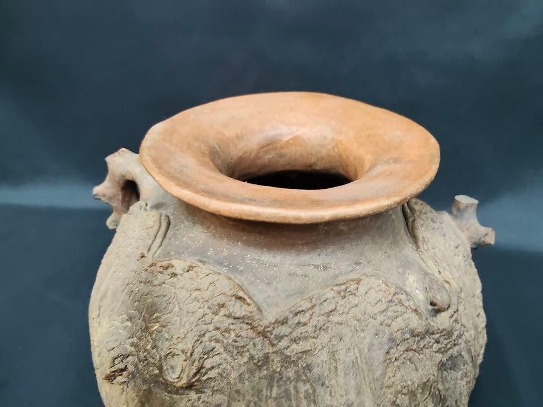 骨董/美術品】陶芸 壺 花器「己巳年 冬巌作」在銘 落款あり