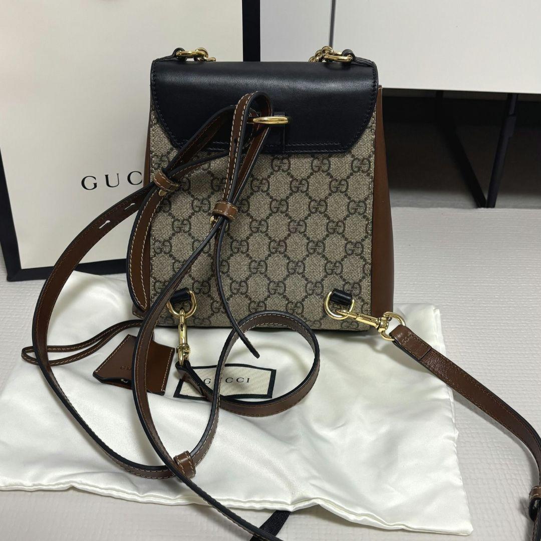 【未使用】GUCCI グッチ GG スプリーム キャンバスミニバックパック