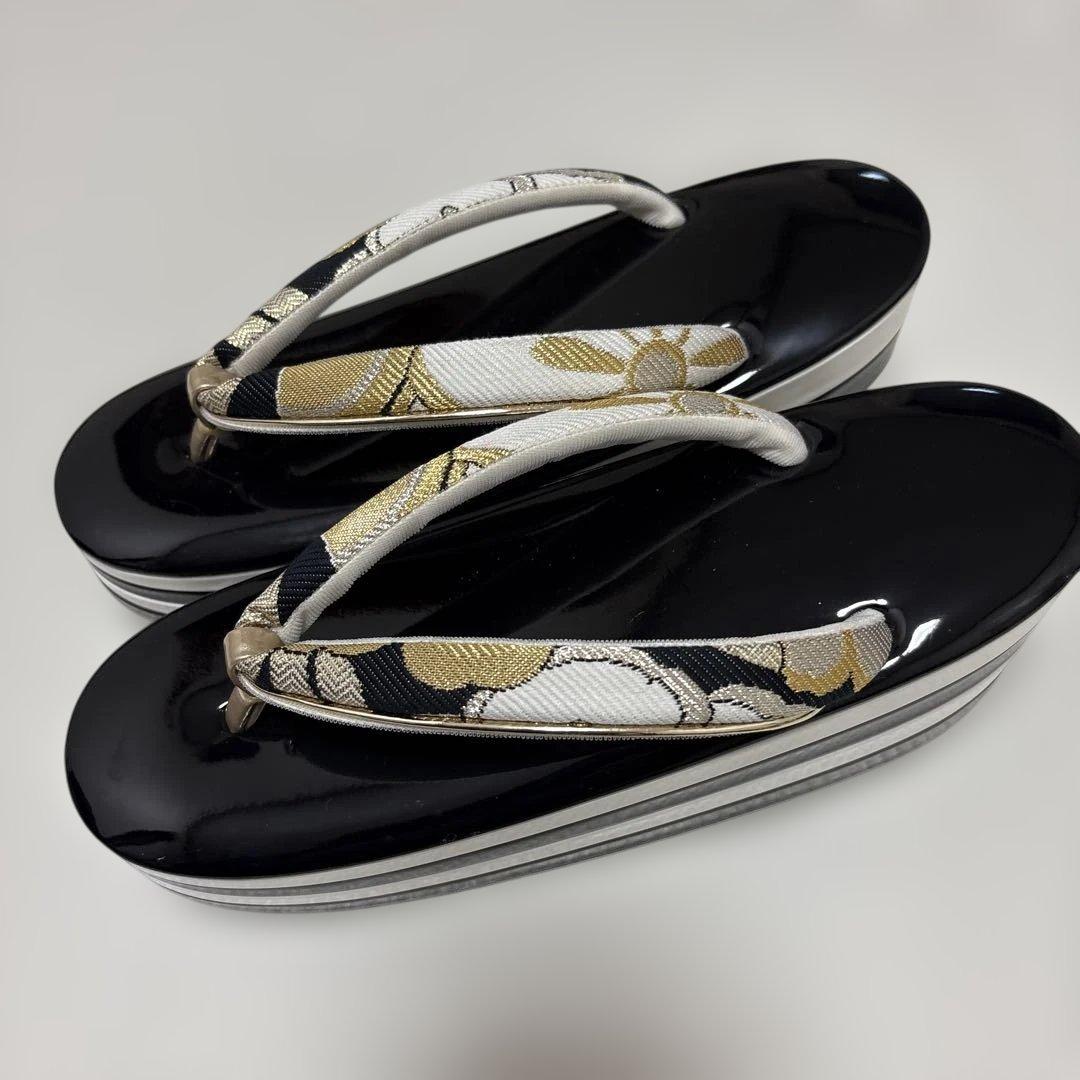 花柄バッグと草履セット　成人式　Lサイズ