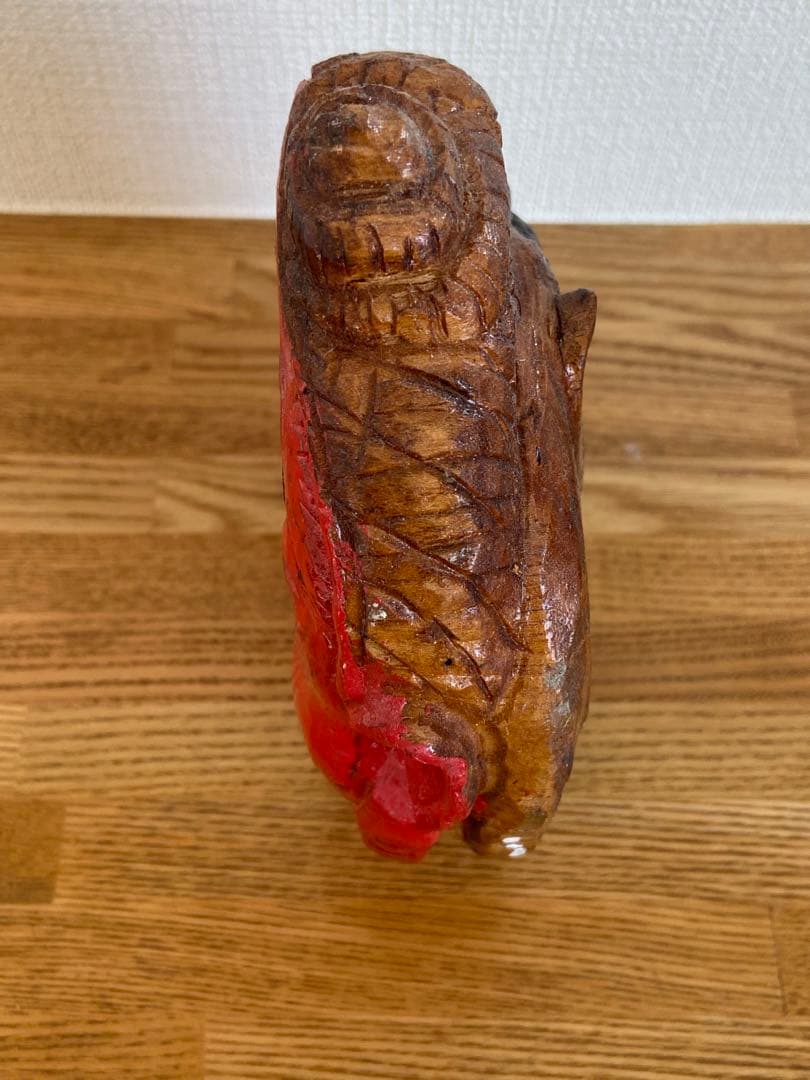 古道具坂田取扱 木彫 熊と赤面 二面像 祭祀仏具 古作 - メルカリ