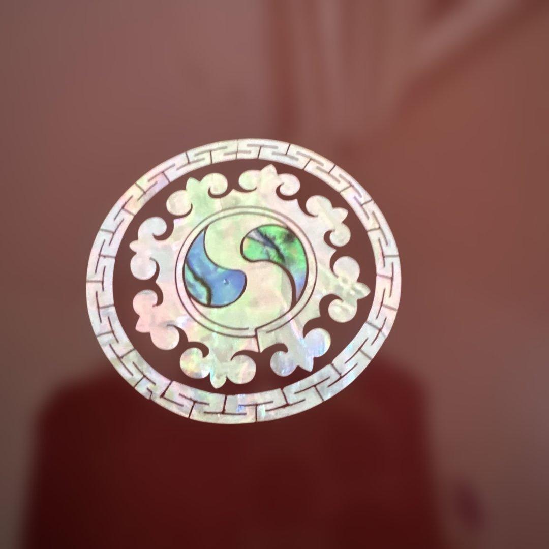 韓国漆器 螺鈿細工 八角菓子器 小物入 宝石箱 時代箱付