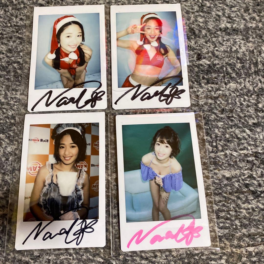 川上奈々美さんのサイン入りチェキ 4枚セット