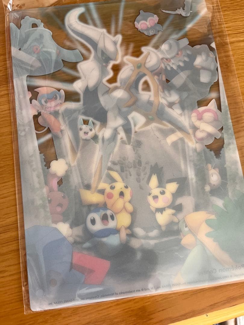 ポケモンセンター A4下敷き アルセウス16枚、ヒノアラシ3枚