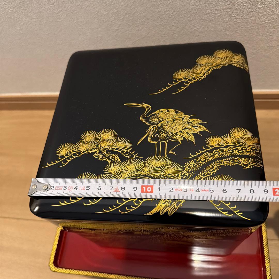 漆器重箱 松と鶴のデザイン - メルカリ