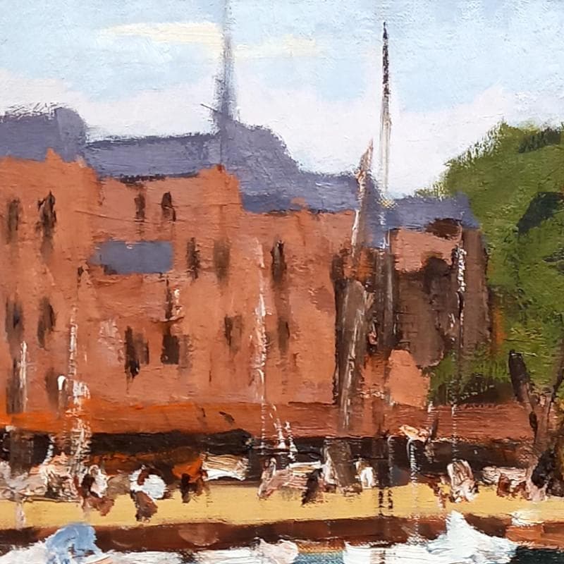 ☆中村 勝☆「オンフルール」　油絵　F６号　良好！