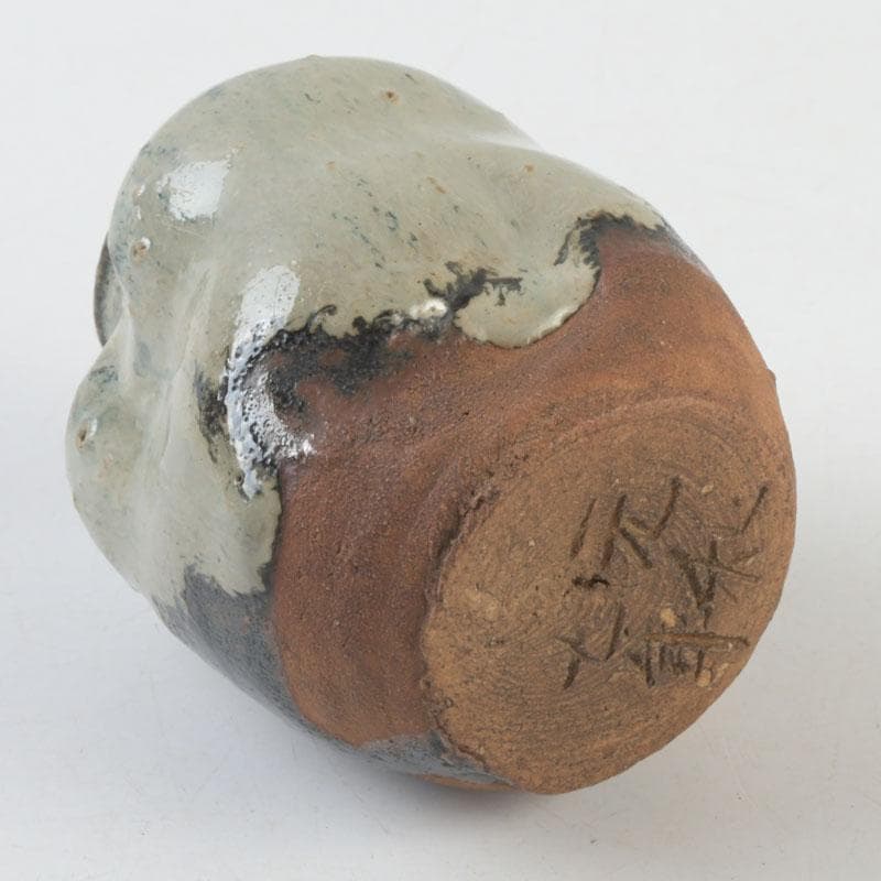 茶道具 元和年代作 古唐津 朝鮮唐津茶入 大徳寺 方谷浩明極め箱 V 9339