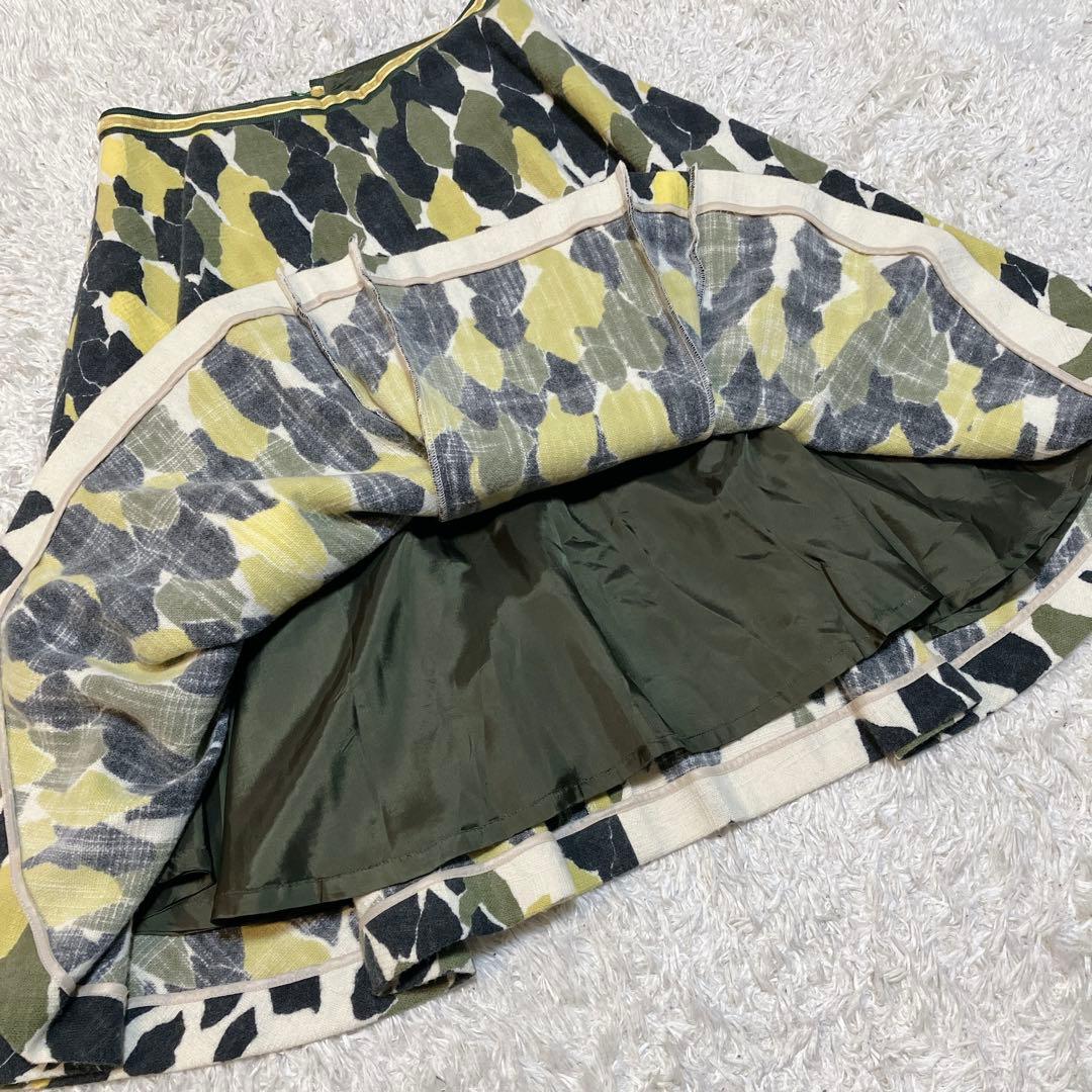 きりきりミナペルホネン trees ウール100% フレアスカート