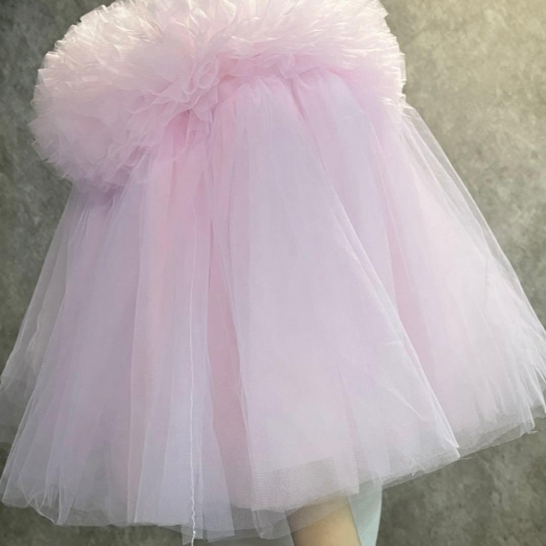 カラードレス チュールドレス ピンク 結婚式 ウェディング