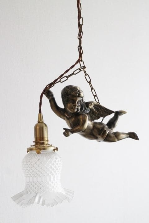 フランス アンティーク 天使 エンジェル シャンデリア ペンダント
