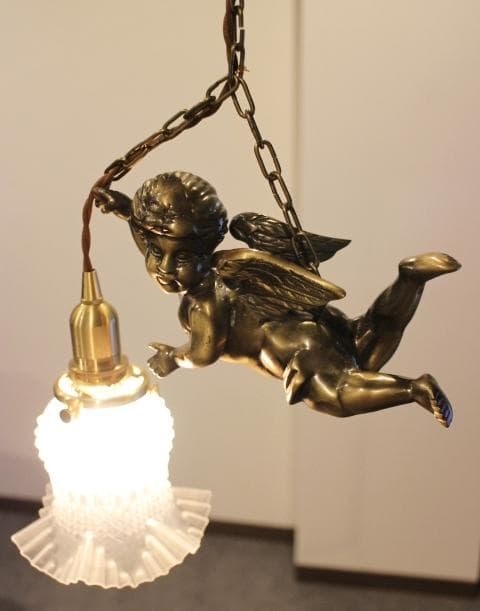 フランス アンティーク 天使 エンジェル シャンデリア ペンダント